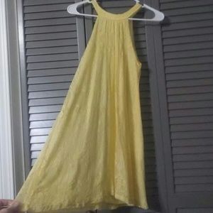 Yellow lacey dress. Size small.